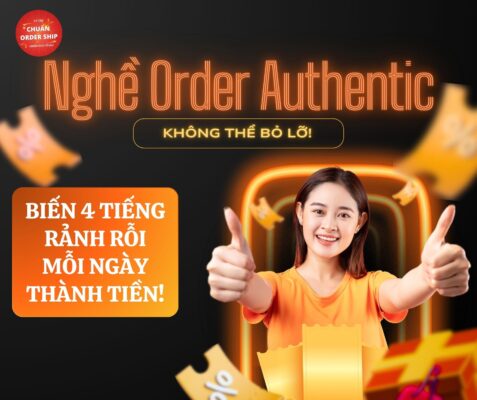 Thay vì lướt mạng 4 tiếng mỗi ngày chỉ để giải trí, tại sao không thử làm nghề order authentic để vừa kiếm tiền, vừa học hỏi thêm kỹ năng kinh doanh? Có người bắt đầu với 2 đơn/tuần, sau 3 tháng đã có 20–30 đơn/tháng. Có người từ phụ giúp bạn bè order hàng trở thành “chuyên gia săn sale” trong mắt khách hàng. Tất cả bắt đầu từ một chút thời gian rảnh và sự nghiêm túc.