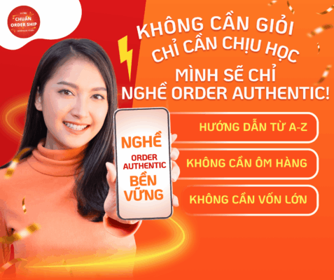 Trong thời đại công nghệ và mua sắm toàn cầu phát triển mạnh mẽ, Nghề Order Authentic đang trở thành một xu hướng nghề nghiệp tiềm năng, đặc biệt là với các bạn trẻ yêu thích hàng hiệu, đam mê tìm hiểu thị trường quốc tế và muốn tự chủ tài chính. Tin vui là: bạn không cần phải giỏi sẵn! Chỉ cần chịu học, bạn hoàn toàn có thể bắt đầu với nghề này – và CHUẨN Order Ship sẽ đồng hành cùng bạn.